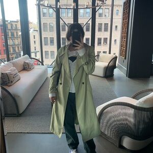 Women's Green Trench Coat